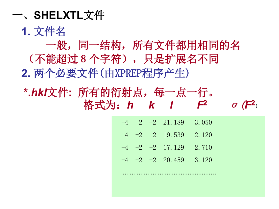 用SHELXTL程序进行晶体结构分析的方法幻灯片_第4页