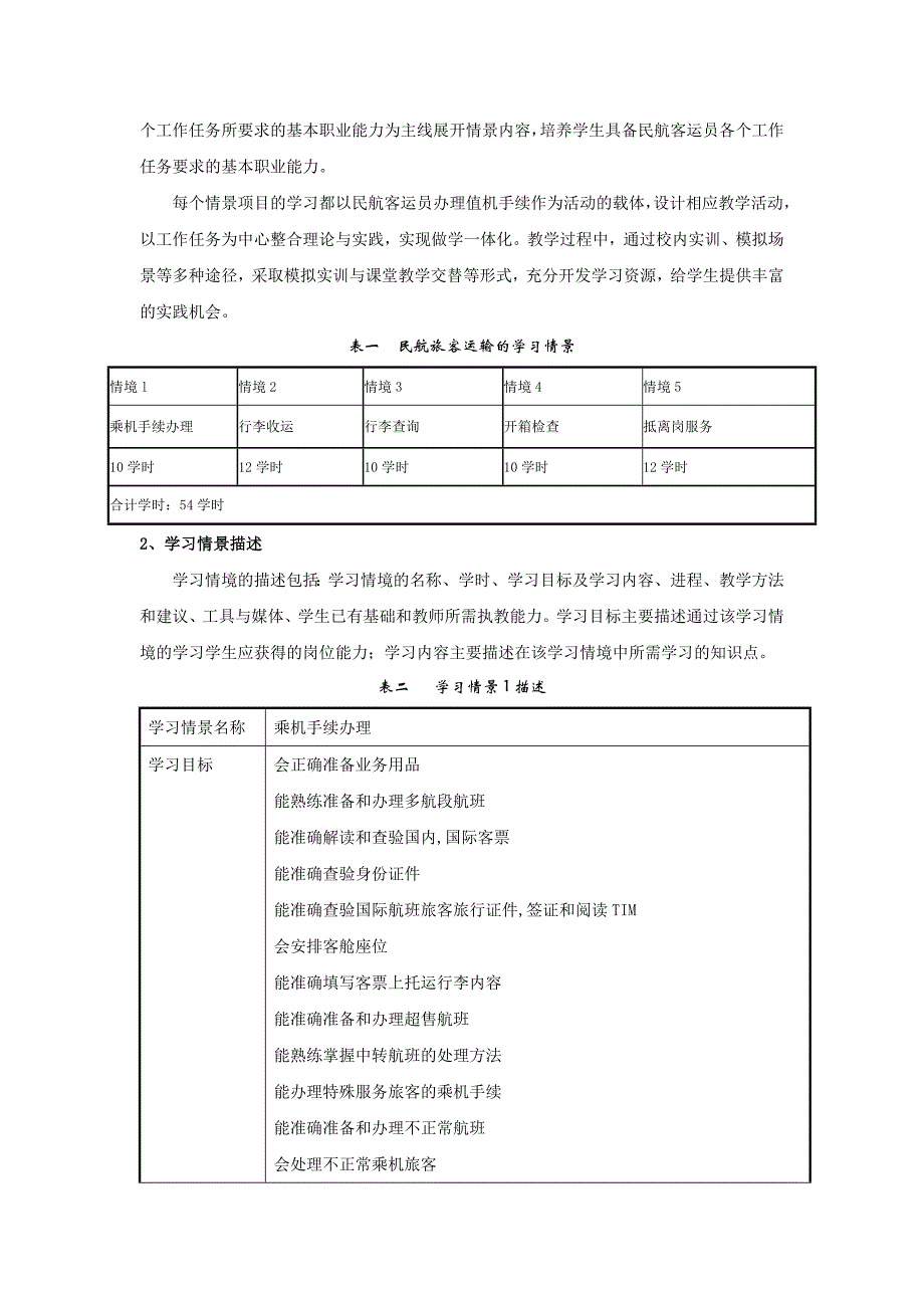 中职《民航旅客运输》课程标准课件资料_第2页