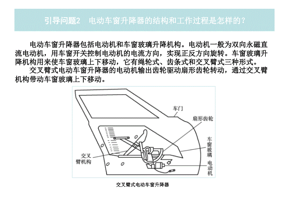 现代汽车电子电器设备教学课件作者王成安主编10学习任务十电动车窗不能升降的检修课件幻灯片_第3页