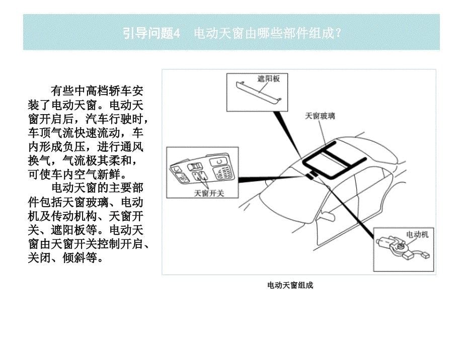 现代汽车电子电器设备教学课件作者王成安主编10学习任务十电动车窗不能升降的检修课件幻灯片_第5页