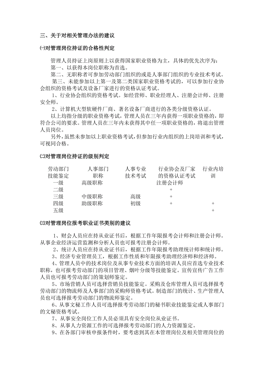 关于对管理人员持证上岗的调研报告_第2页