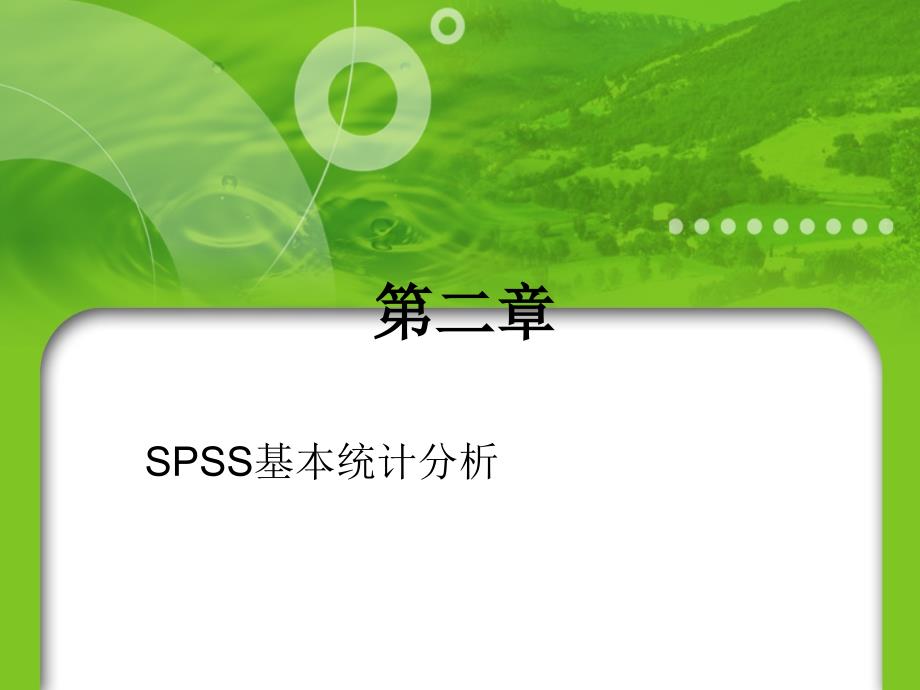 第二章节SPSS基本统计分析幻灯片_第1页