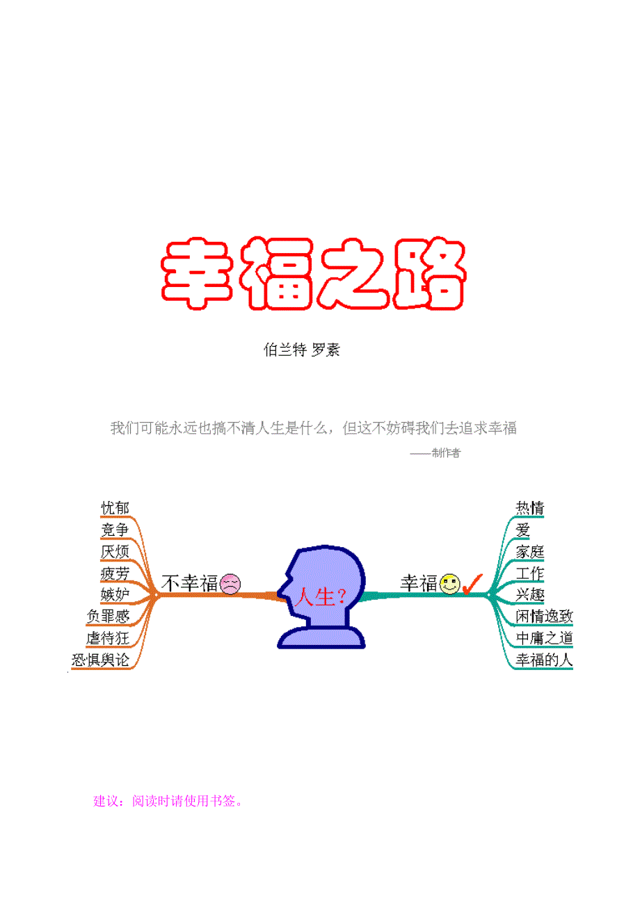 伯兰特罗素《幸福之路》_第1页