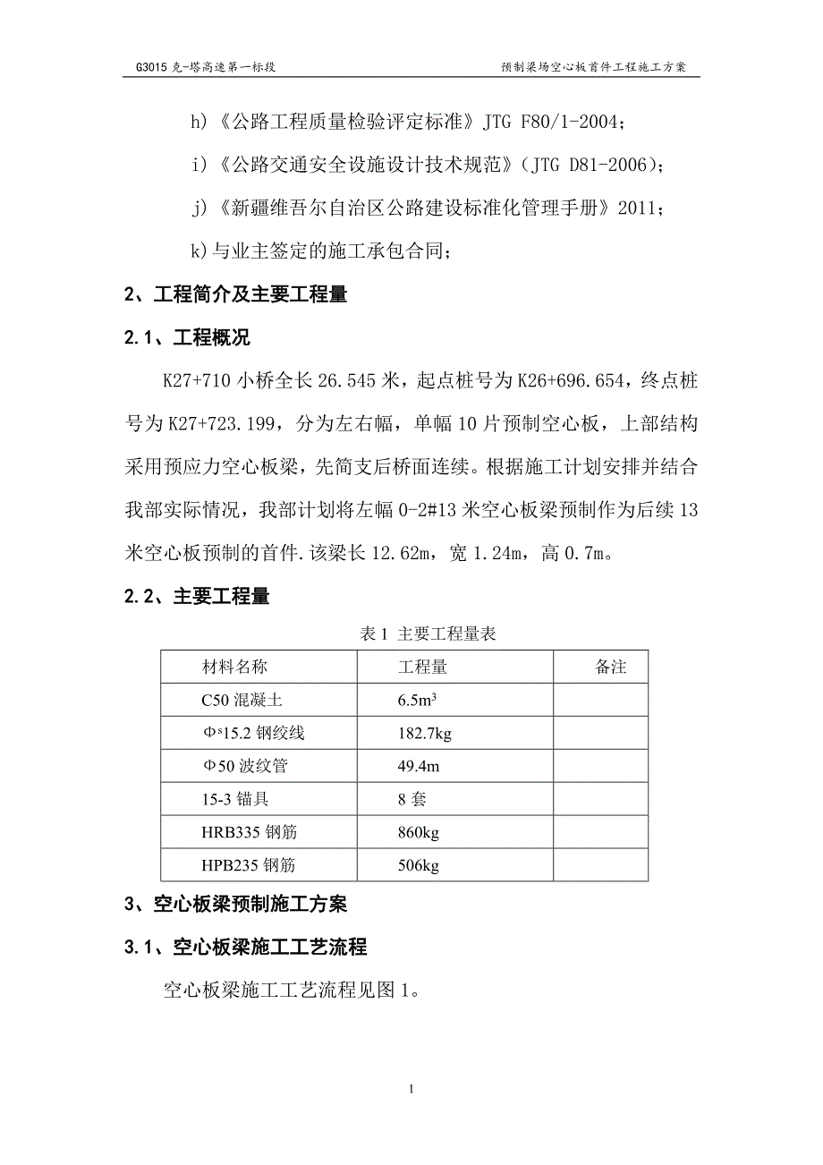 K27+710小桥13米空心板预制首件工程施工方案_第2页