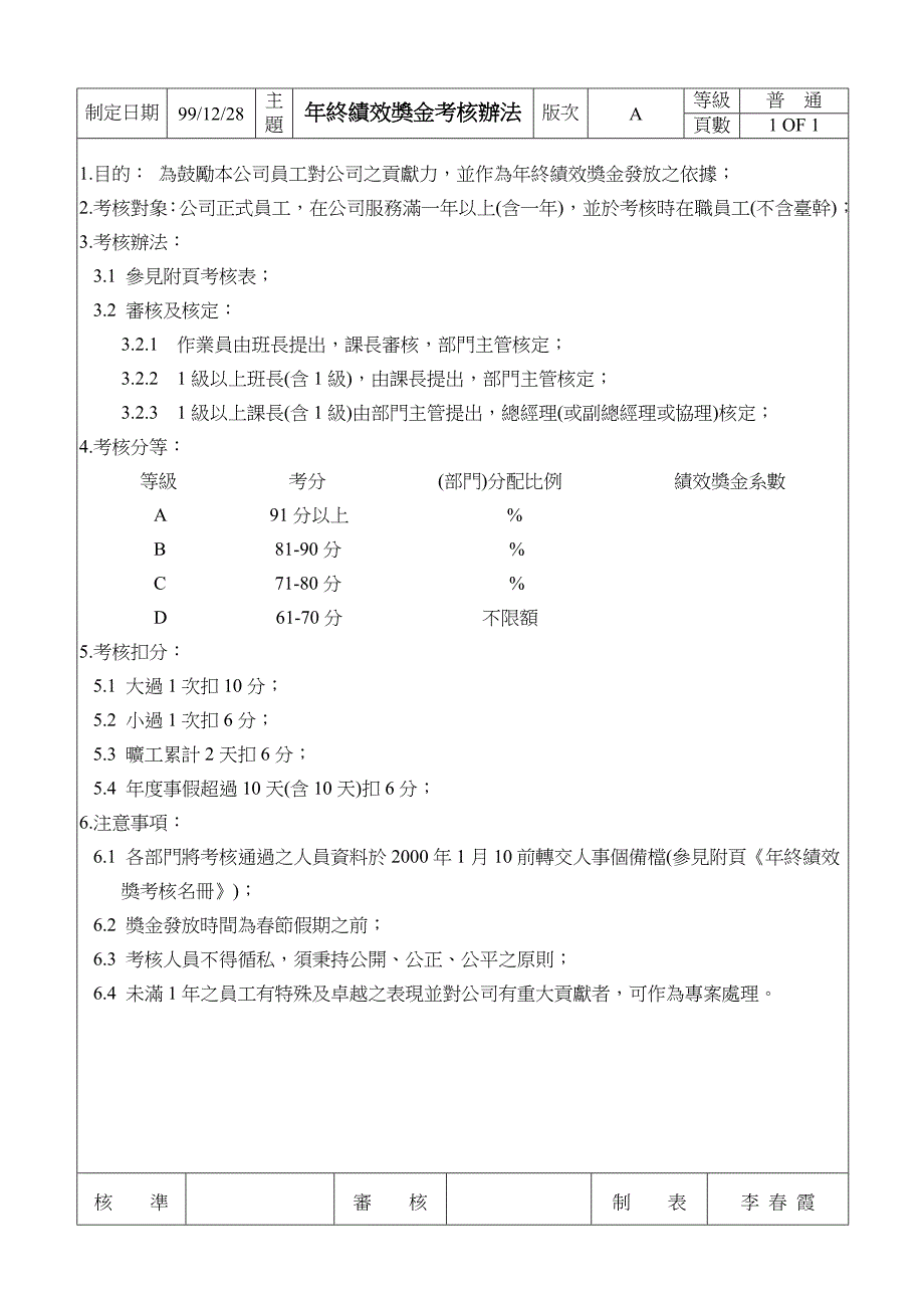 年終績效獎金考核辦法_第1页