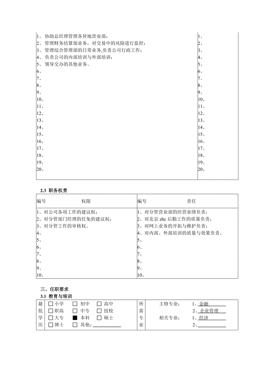 常务副总经理岗位描述_第2页