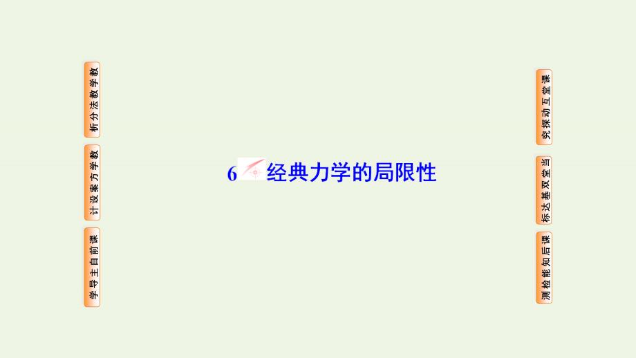 2019高中物理第6章6经典力学的局限性课件新人教必修2_第1页