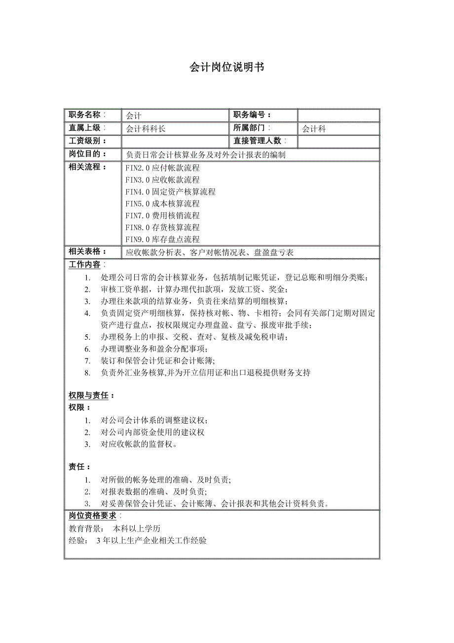 会计科会计岗位职责_第2页