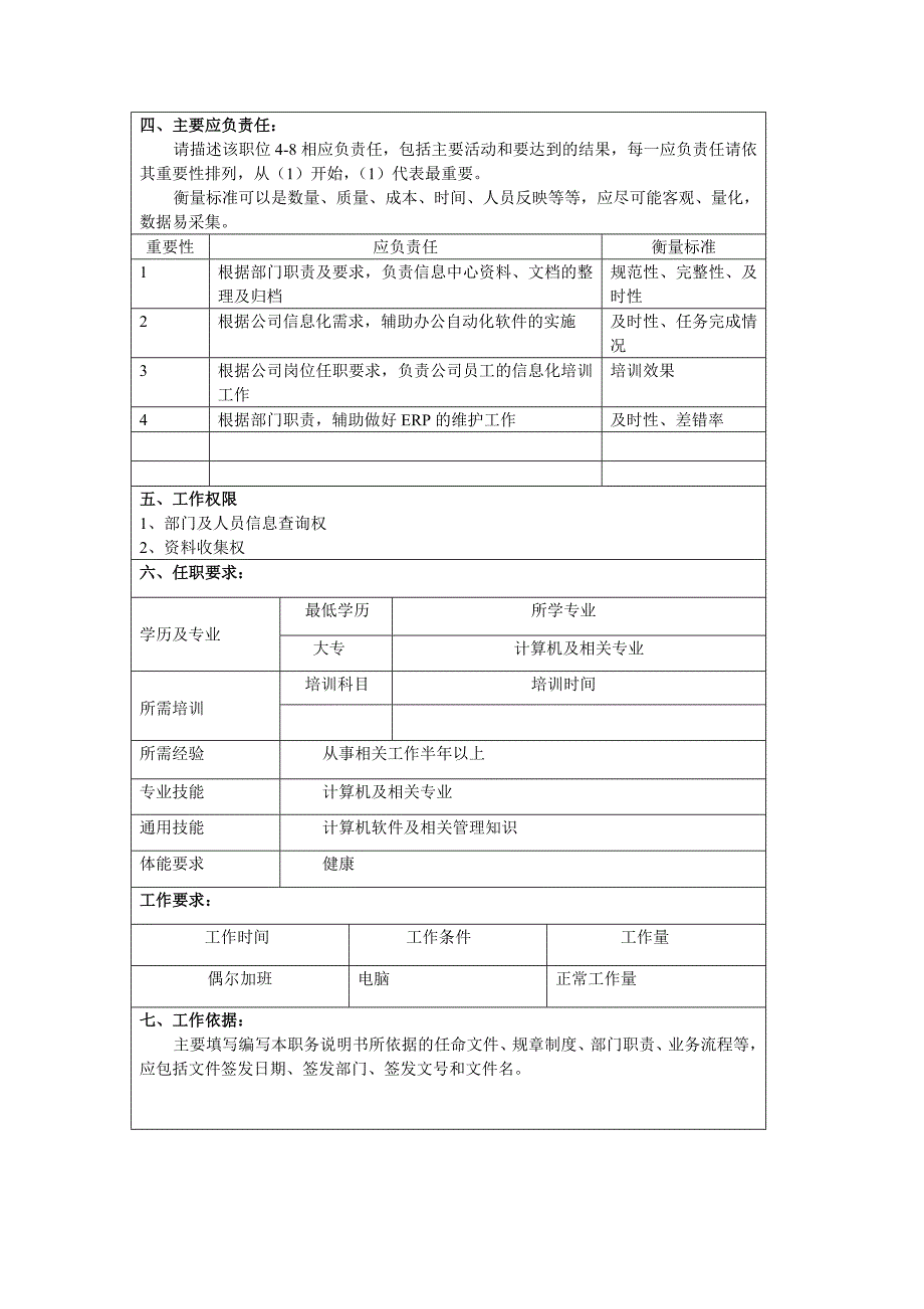 信息中心数据管理员岗位描述_第2页