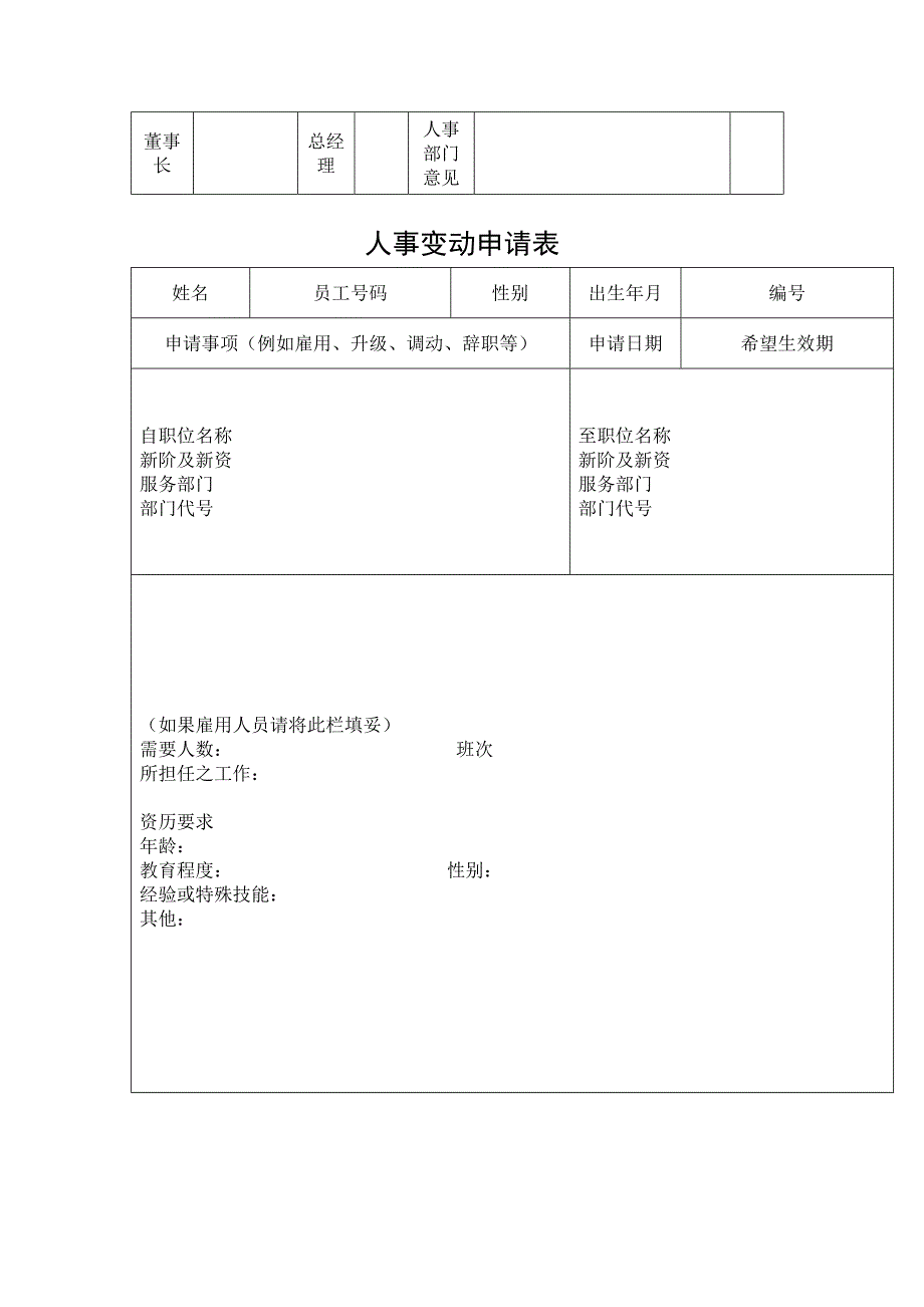 公司人力资源部人事表格_第3页