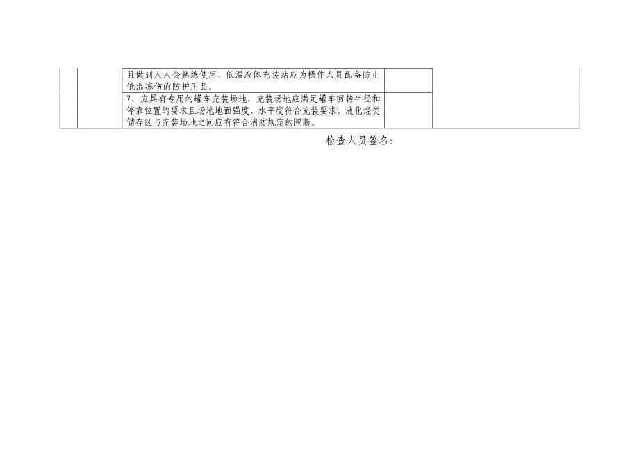 危险化学品企业装卸环节安全对照检查表_第5页