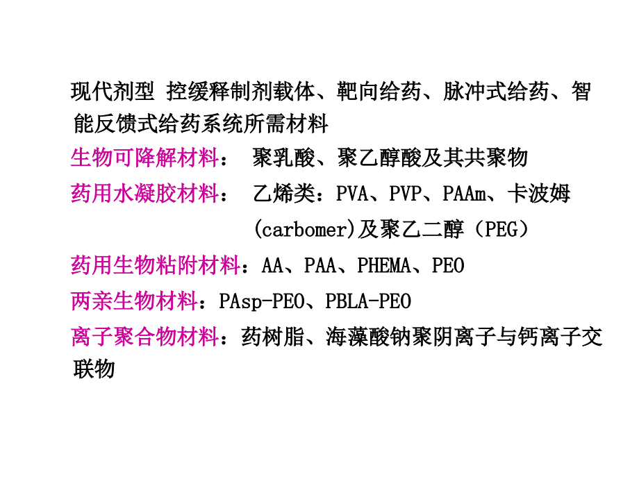 第二章节高分子材料在药物制剂中的应用原理幻灯片_第4页