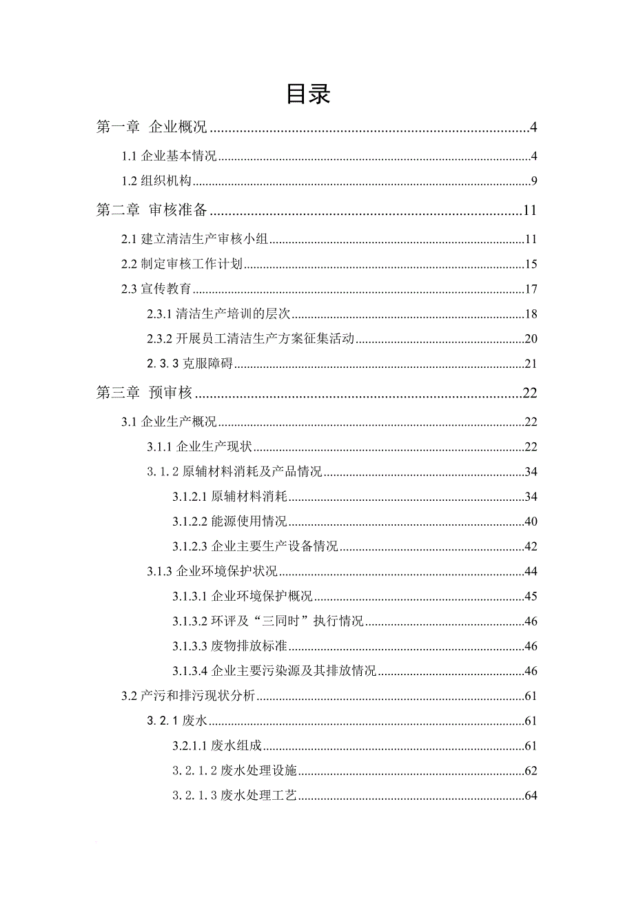 清洁生产_某公司清洁生产审核报告_第1页