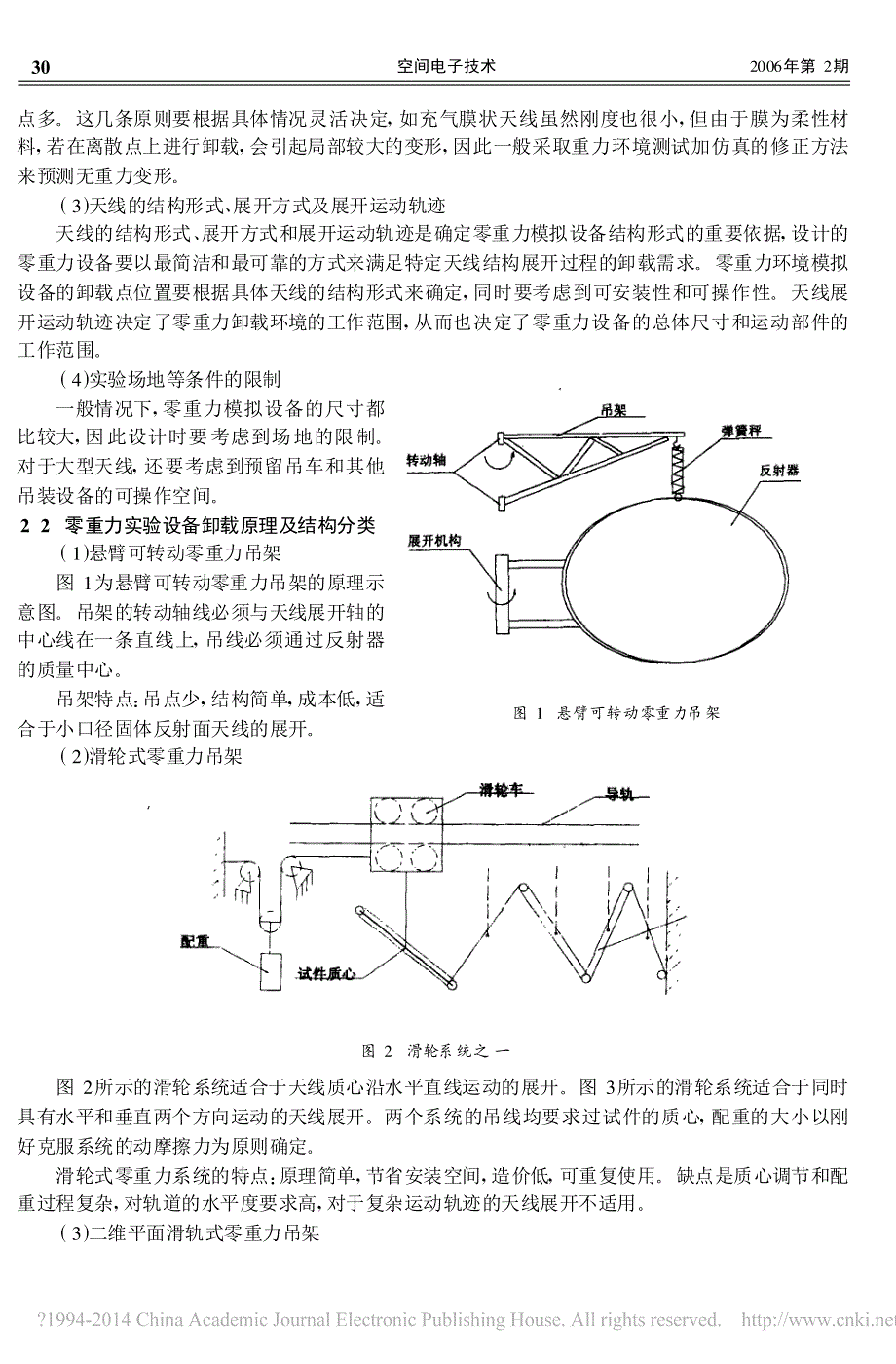 卫星天线展开过程的零重力环境模拟设备_韦娟芳_第2页