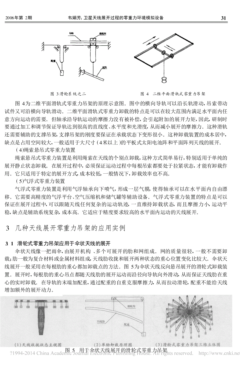 卫星天线展开过程的零重力环境模拟设备_韦娟芳_第3页