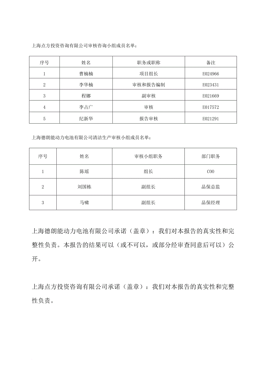 清洁生产_动力电池有限公司清洁生产审核报告_第2页