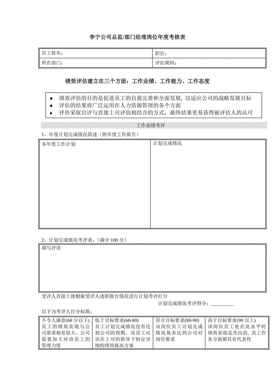 绩效考核_绩效考核表手册129_第4页