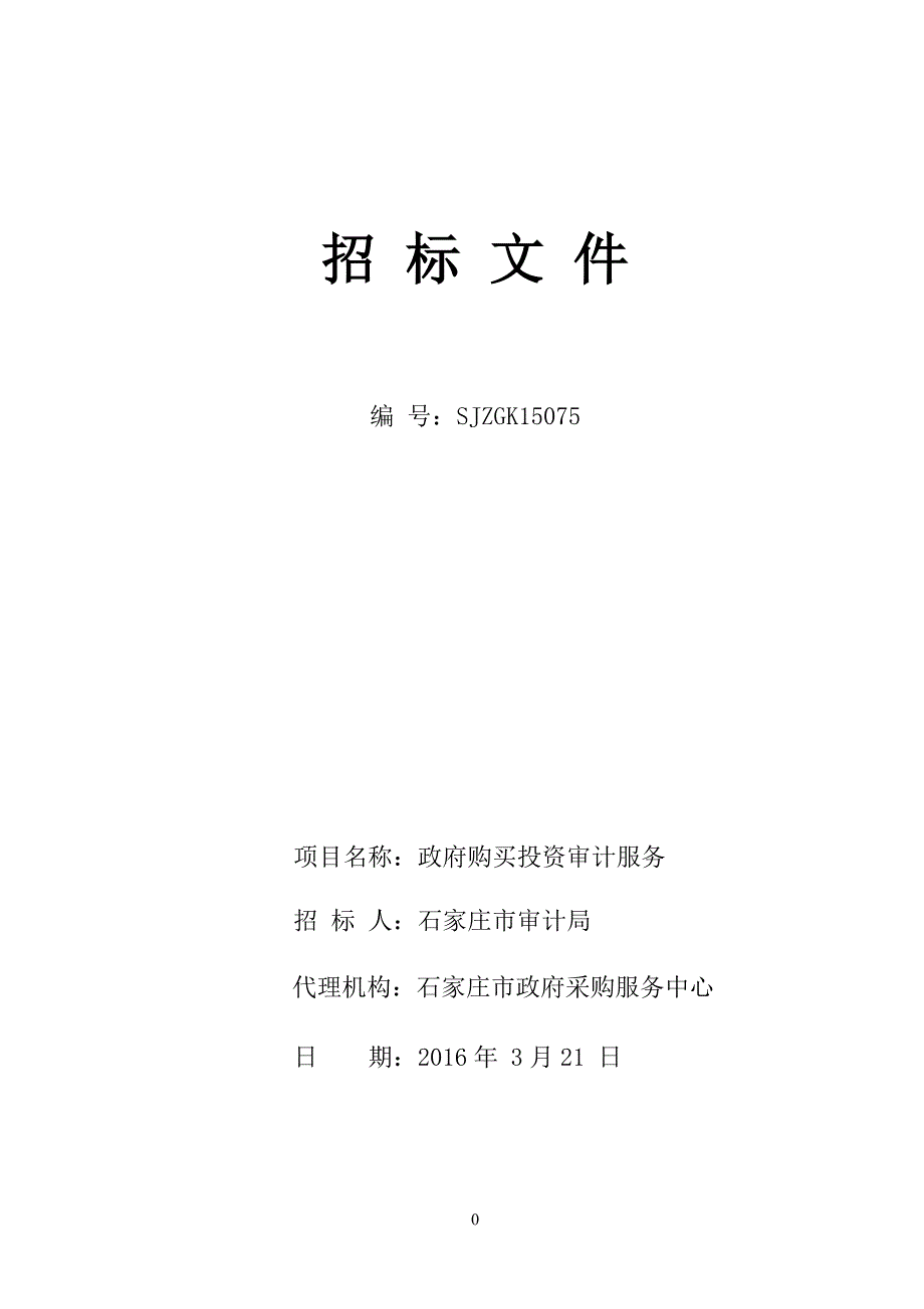 石家庄审计局采购招标文件.._第1页