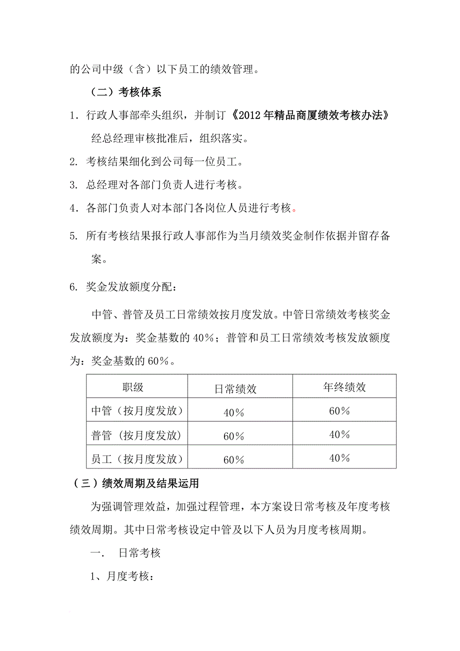 绩效管理方案_精品绩效考核方案_第3页