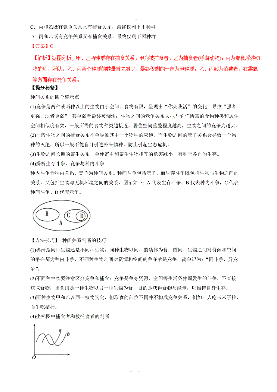 2019年高考生物提分秘籍：专题32-群落的结构与演替(教学案)含答案解析_第2页