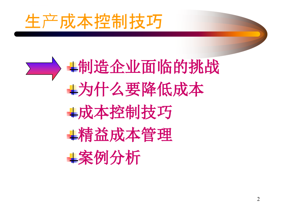 生产培训_生产成本控制技巧培训课程_第2页