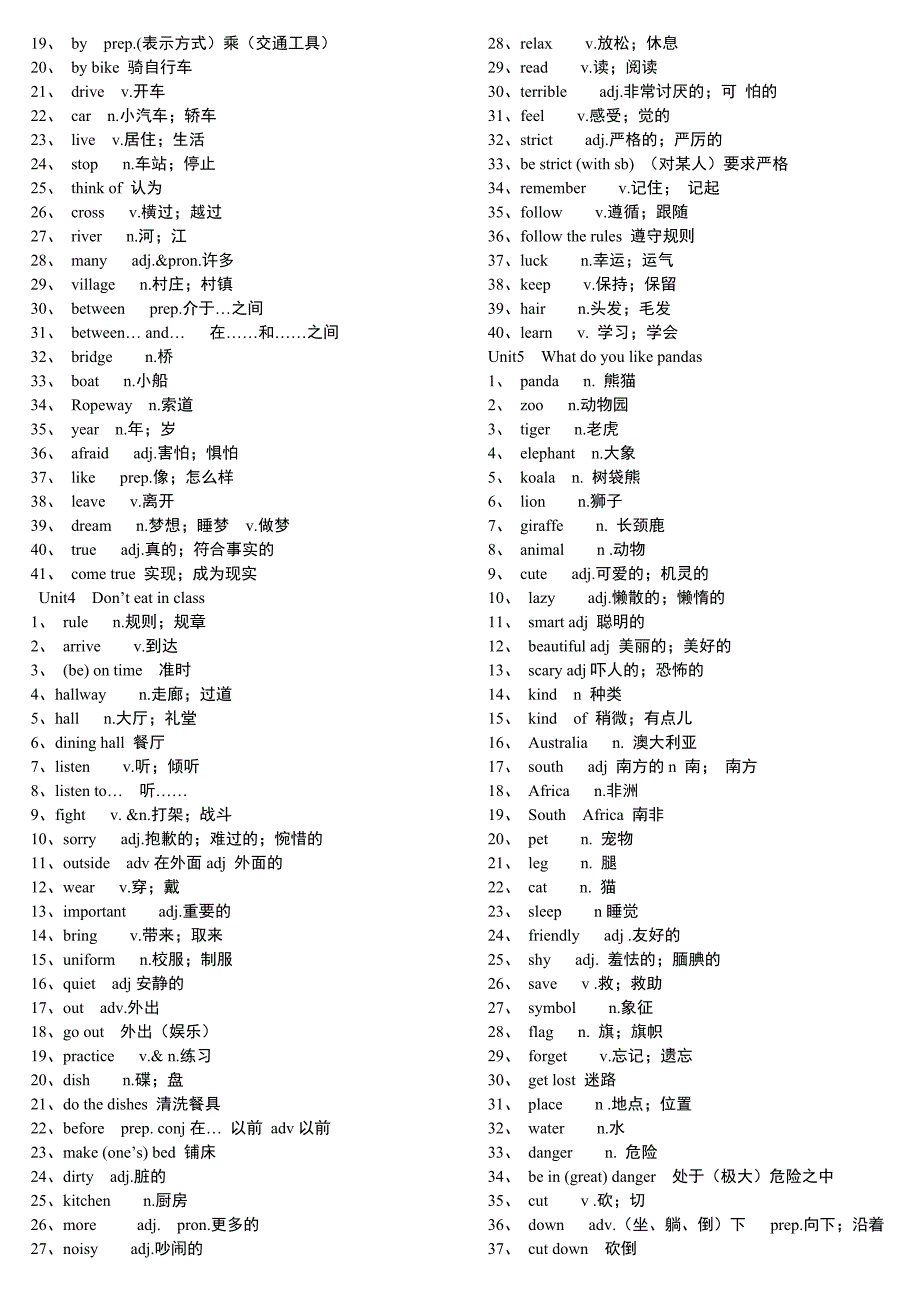 人教版第七年级下英语单词表_第2页