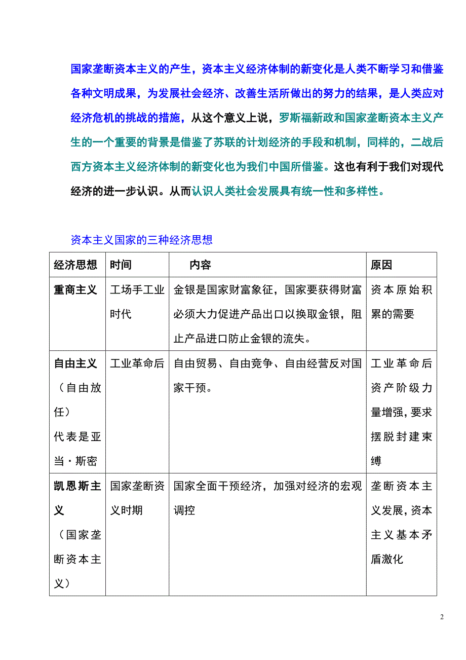 资本主义国家的三种经济思想资料_第2页