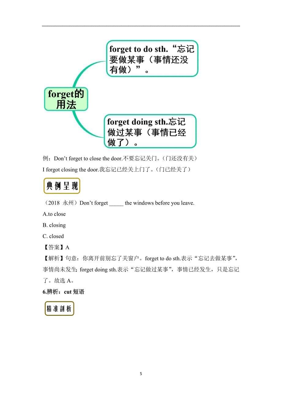 2019年七年级下册英语单元黄金易错点_第5页