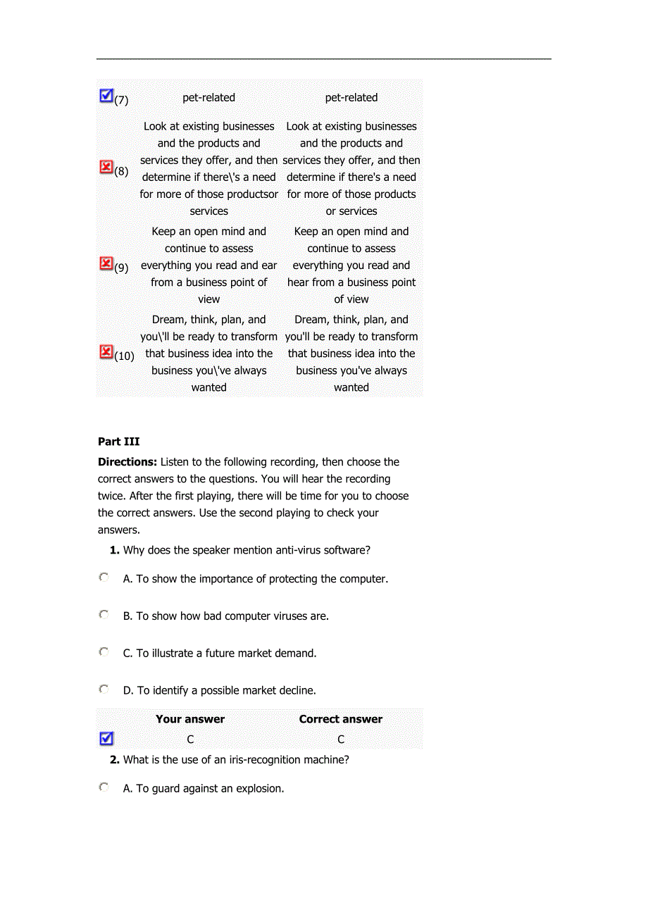 新视野大学英语视听说教程3quiz答案U ni t5资料_第4页