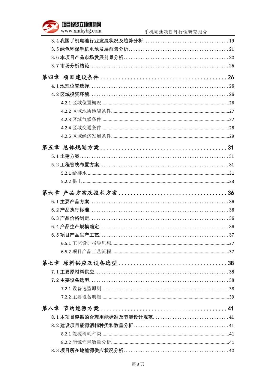 手机电池项目可行性研究报告（备案实用案例）(1)_第4页