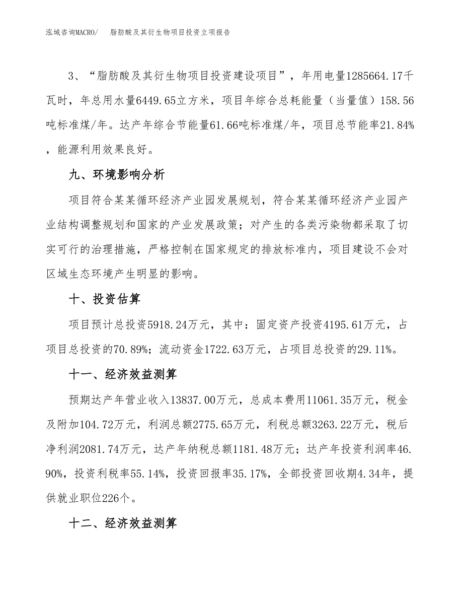 脂肪酸及其衍生物项目投资立项报告.docx_第4页