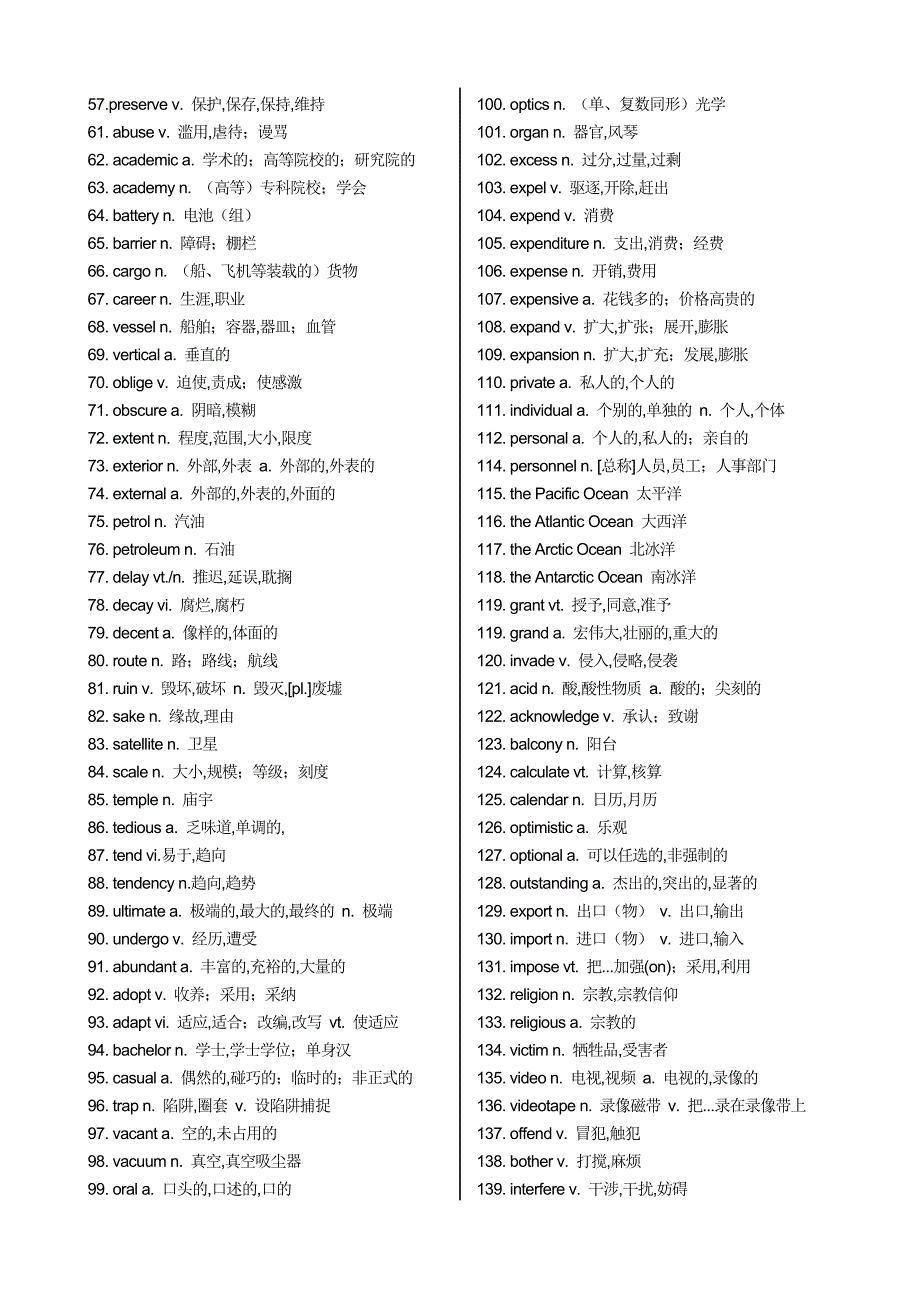 2019年高考英语高频词汇资料_第2页