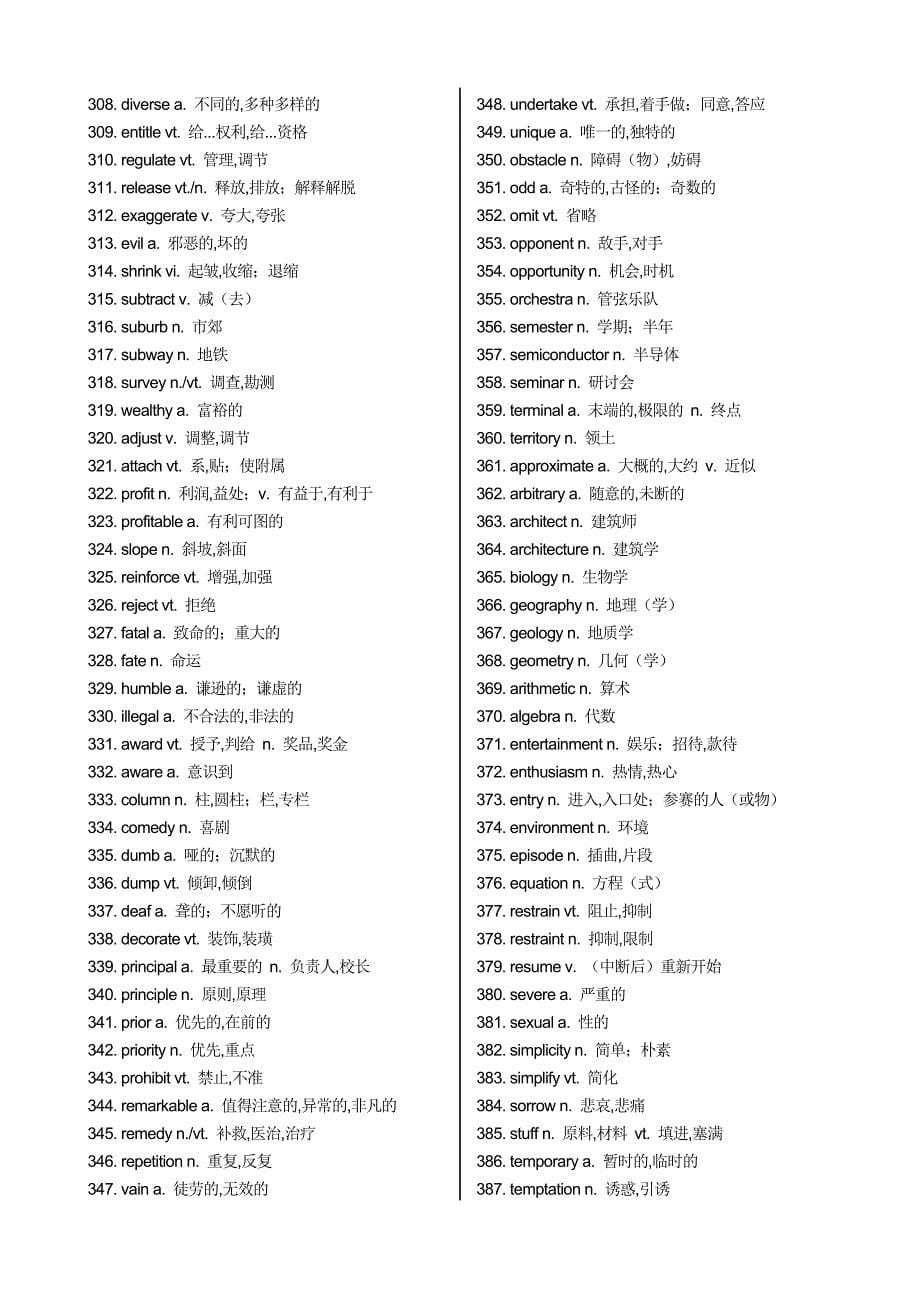 2019年高考英语高频词汇资料_第5页