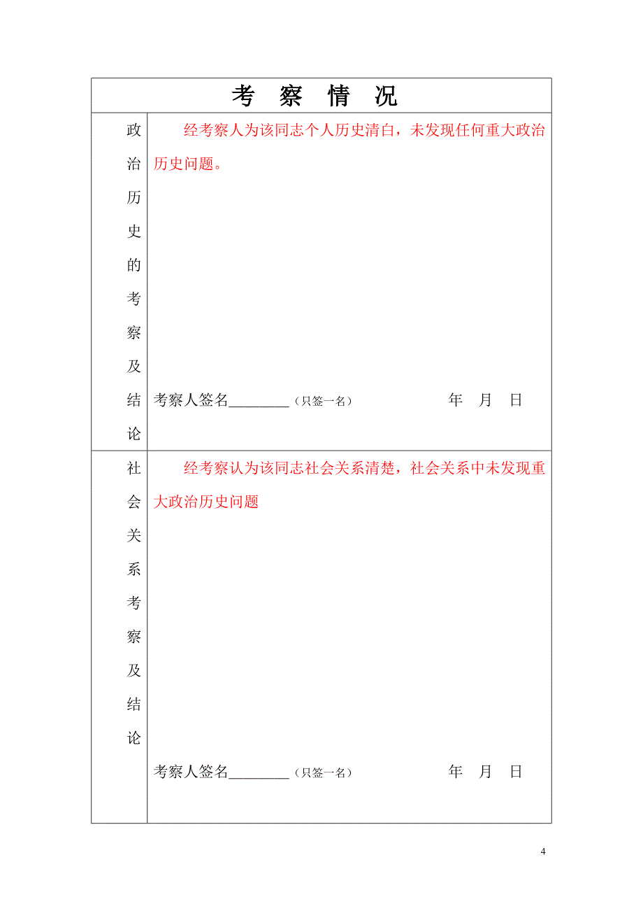 入党积极分子培养教育考察登记簿资料_第4页