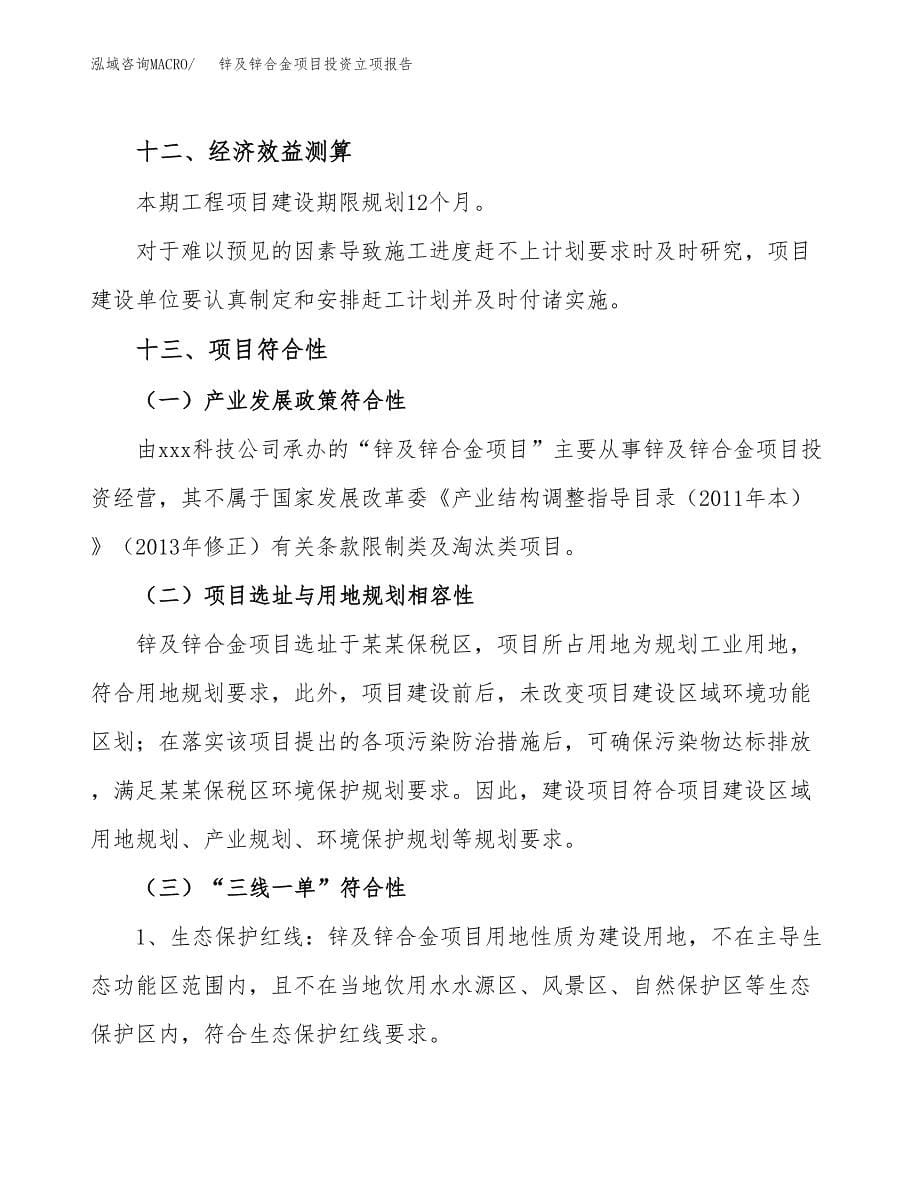 锌及锌合金项目投资立项报告.docx_第5页