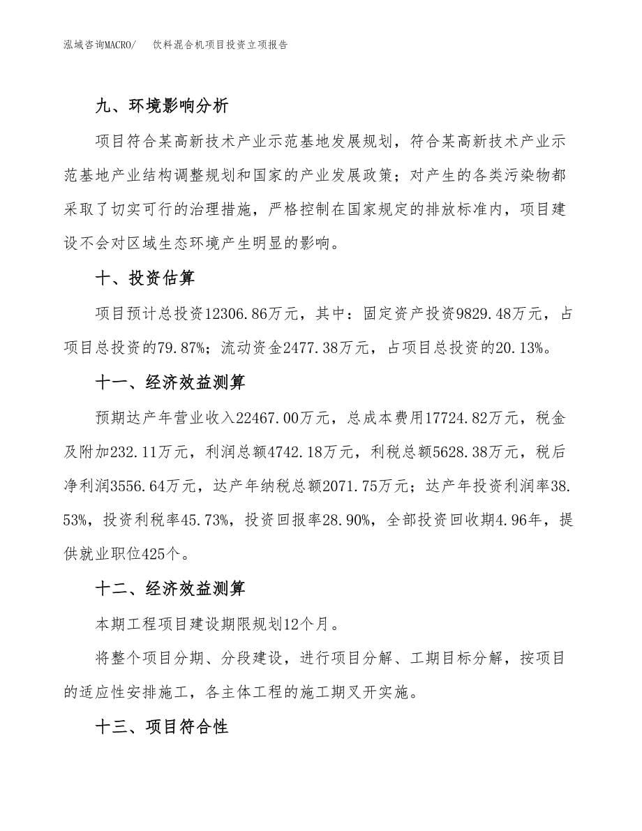 饮料混合机项目投资立项报告.docx_第5页