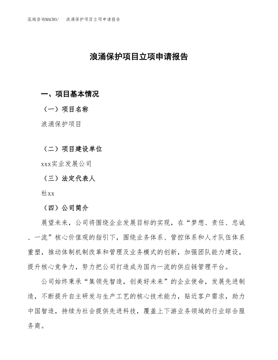 浪涌保护项目立项申请报告.docx_第1页