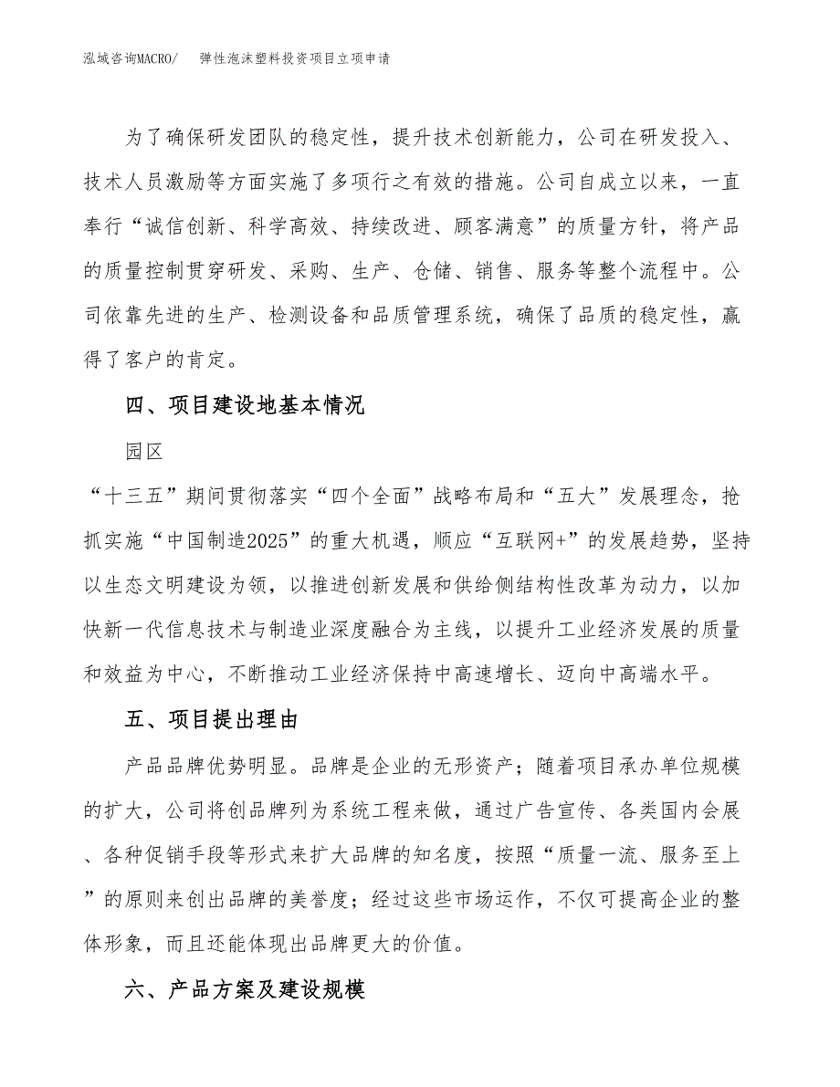 弹性泡沫塑料投资项目立项申请模板.docx_第3页