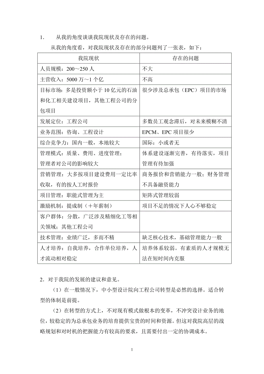 设计院现状及存在的问题及对策措施资料_第1页