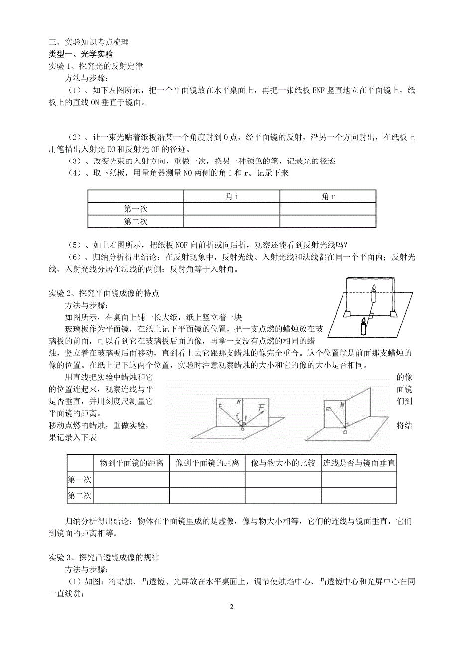 2015年新课程标准初中物理必做20个实验专题复习试题及答案  1  1资料_第2页