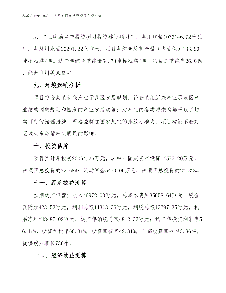 三明治网布投资项目立项申请模板.docx_第4页