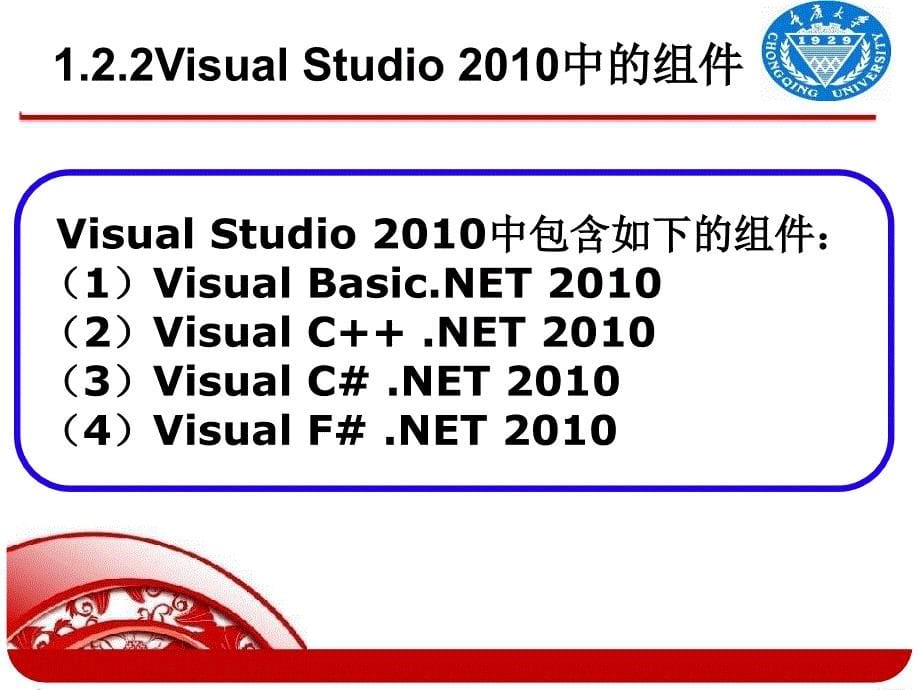 C#程序设计基础 教学课件 ppt 作者 熊壮第1章：C#及Visual Studio 2010开发环境介绍_第5页