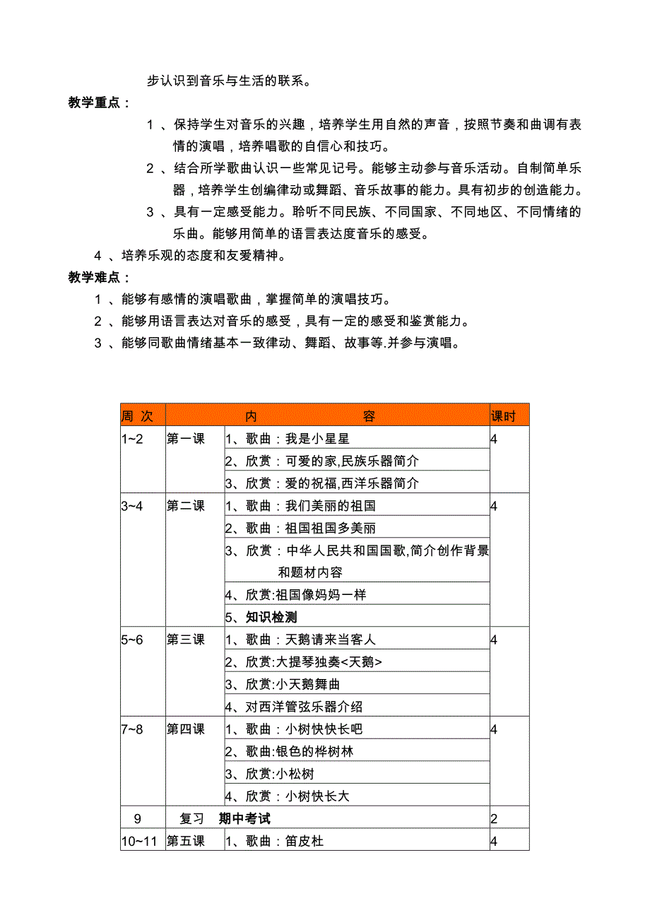 北京版小学三年级(上)音乐教案资料_第2页