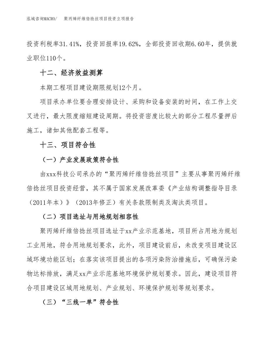 聚丙烯纤维倍捻丝项目投资立项报告.docx_第5页