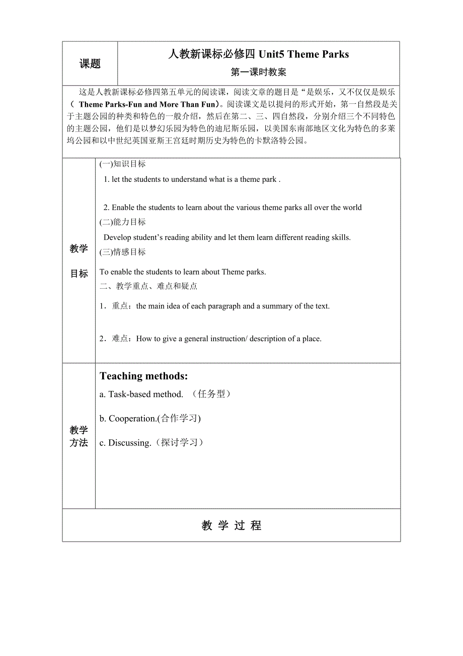 高中人教版英语必修四第五单元教案资料_第1页