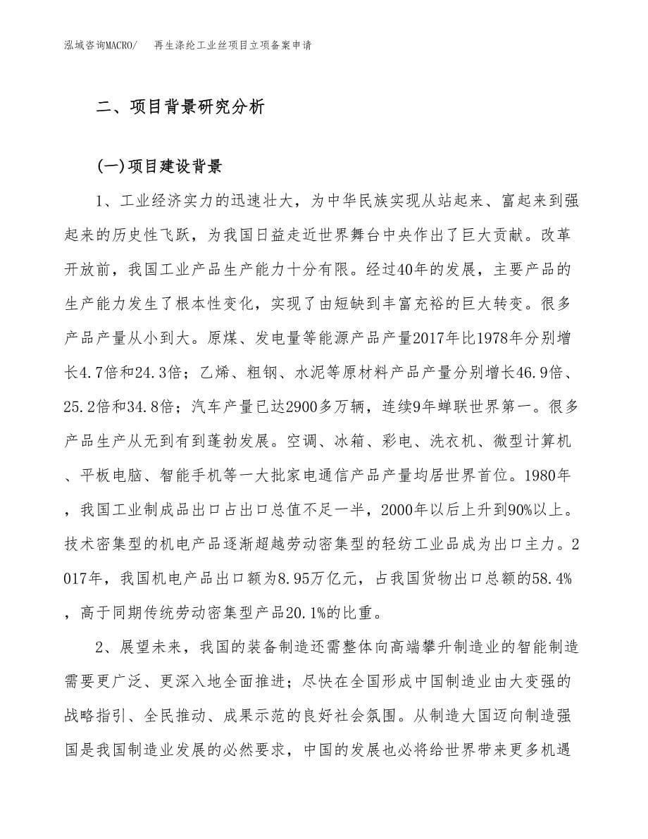 再生涤纶工业丝项目立项备案申请.docx_第5页