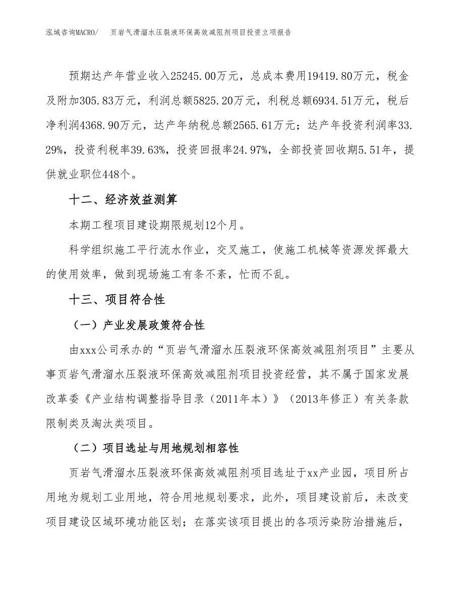 页岩气滑溜水压裂液环保高效减阻剂项目投资立项报告.docx_第5页