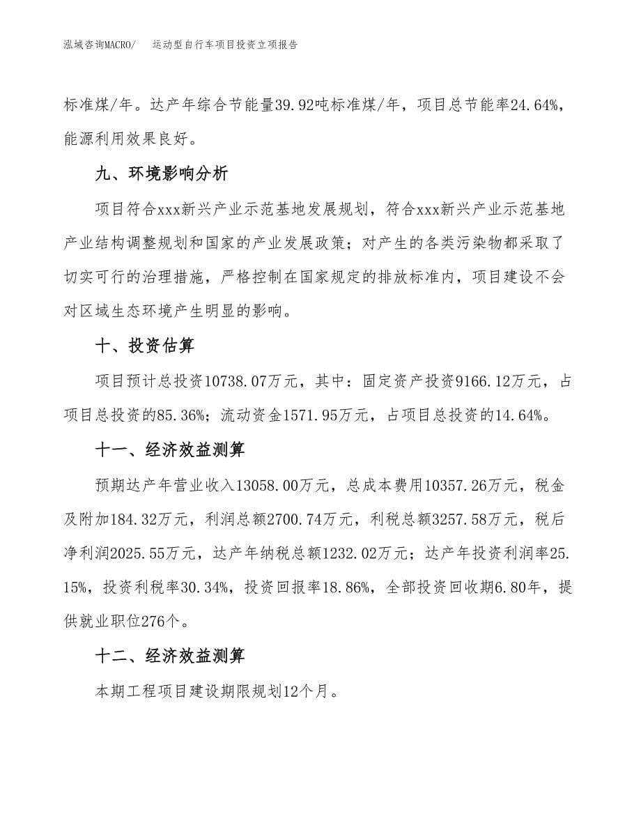 运动型自行车项目投资立项报告.docx_第5页