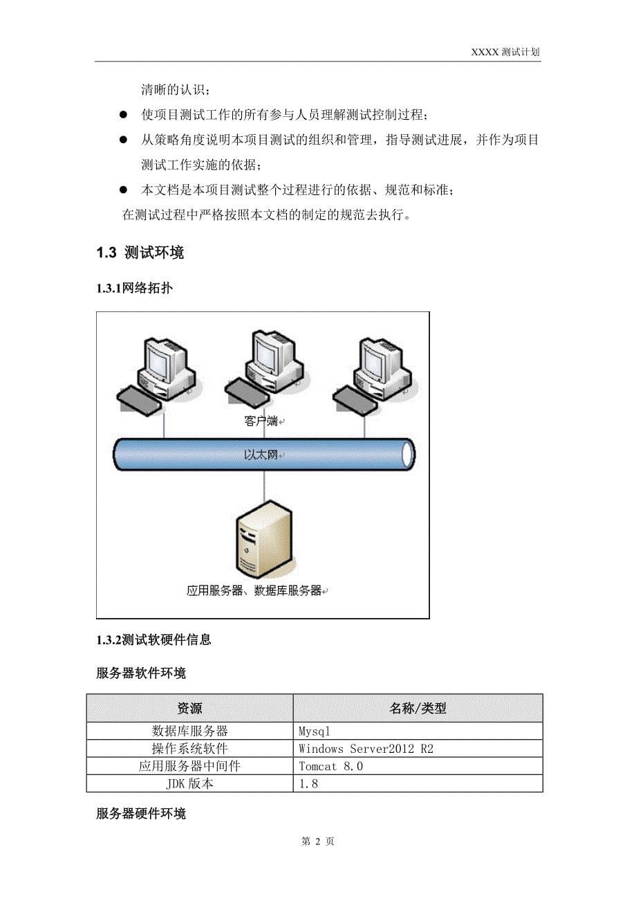 测试计划模板  完 整版资料_第5页