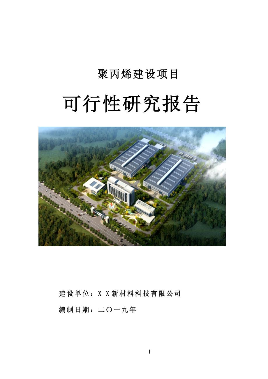 聚丙烯建设项目可行性研究报告[案例立项用]_第1页